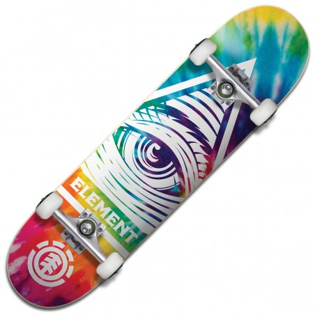 ELEMENT "Eyes Trippin Rainbow" pre-built complete skateboard 8 inches